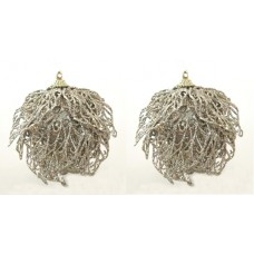 Комплект из двух серебристых украшений 